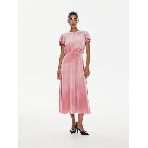 Reserved Welurowa sukienka midi 207IT-39X