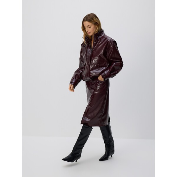 Reserved Spódnica midi z imitacji skóry 028HW-53X