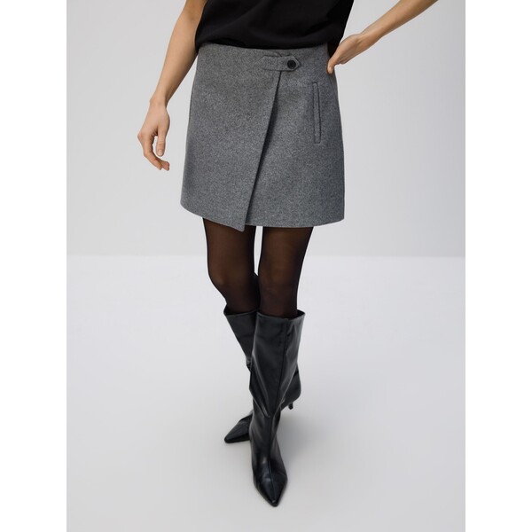 Reserved Spódnica mini z zakładką 027HW-90X