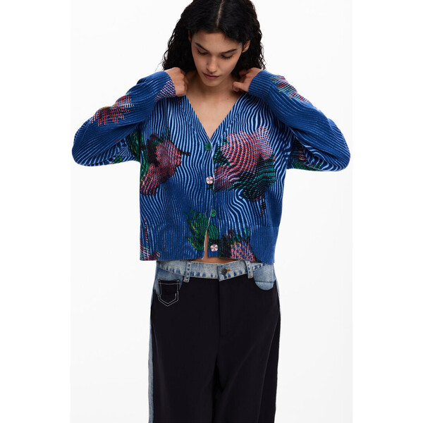 Desigual Kardigan w kwiaty 26SWJF195001