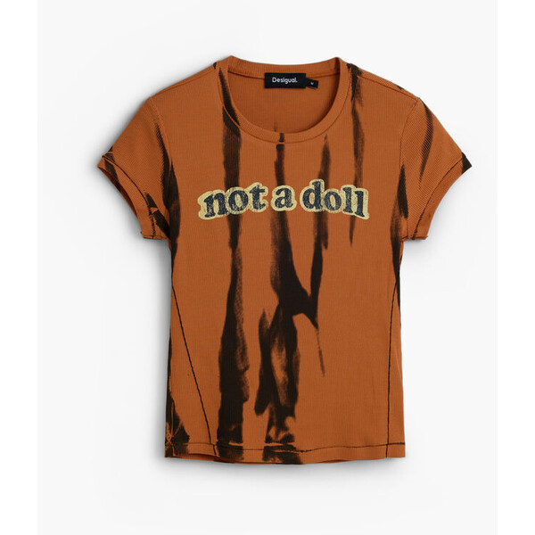 Desigual KOSZULKA Z NADRUKIEM WIADOMOŚCI 26SWTKX67001