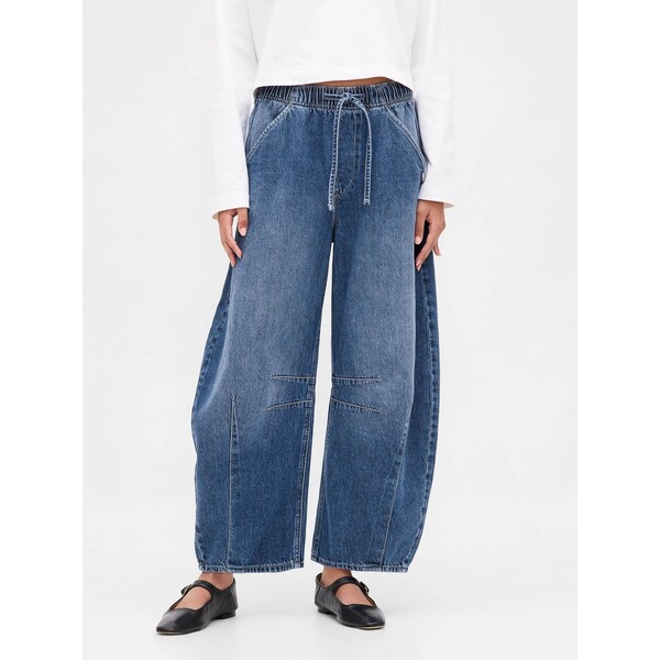 Niebieski - Dżinsy Gap UltraSoft Easy ze średnim stanem i obszernymi nogawkami Y25-495