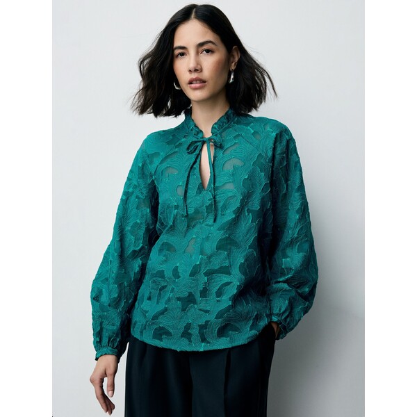 Next Morski - Jacquard Long Sleeve Blouse F77-386
