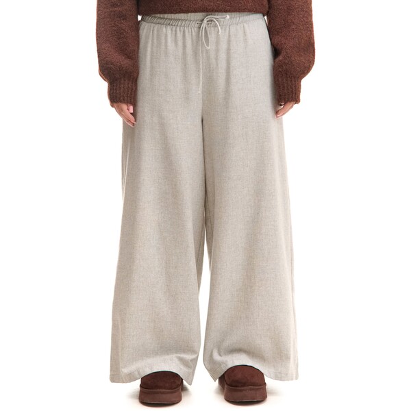 Cropp Jasnoszare spodnie wide leg z wiskozą 576FO-09X