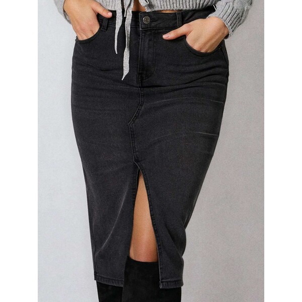 Sinsay Spódnica jeansowa midi 805FI-90J