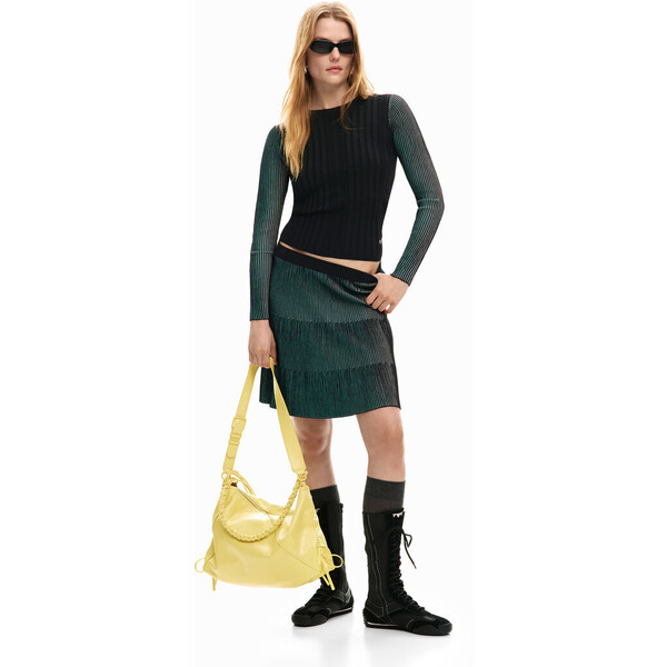 Desigual Krótka plisowana spódnica 26SWFF045001