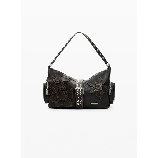 Desigual Średnia torebka z aplikacjami kwiatowymi 26SAXP986009U