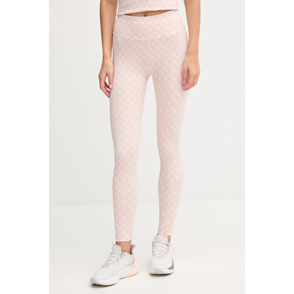 Guess legginsy PEONY  damskie kolor różowy wzorzyste V5YB18 MC03W