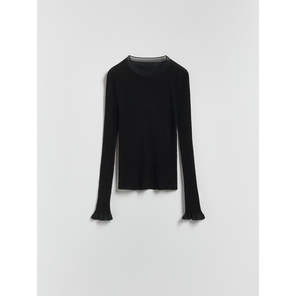 Reserved Dzianinowa bluzka z jedwabiem 148HI-99X