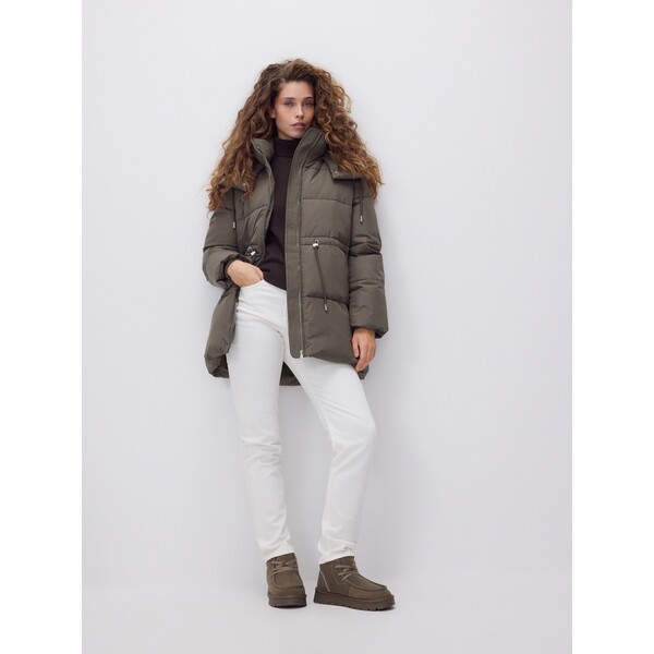 Reserved Pikowana kurtka z odpinanym kapturem WU641-81X