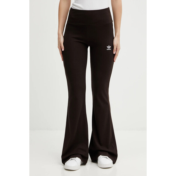 adidas Originals legginsy Essentials  damskie kolor brązowy gładkie KD3849