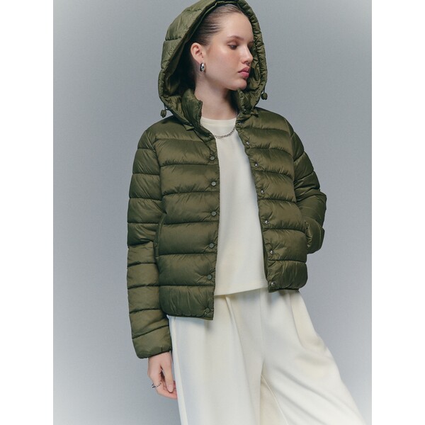 House Oliwkowa pikowana kurtka przejściowa 390HW-87X