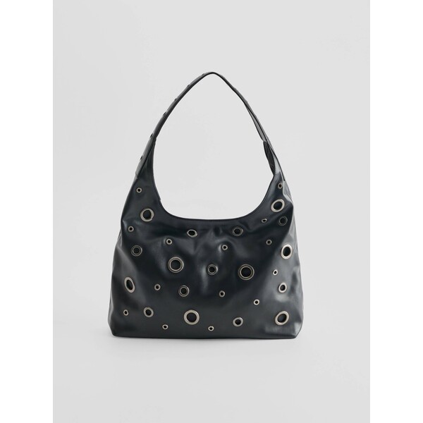 House Czarna torebka z metalowymi oczkami 377JF-99X
