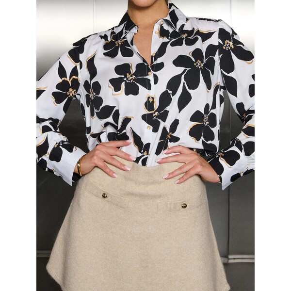 Sinsay Wiskozowa koszula w kwiaty 261FI-MLC