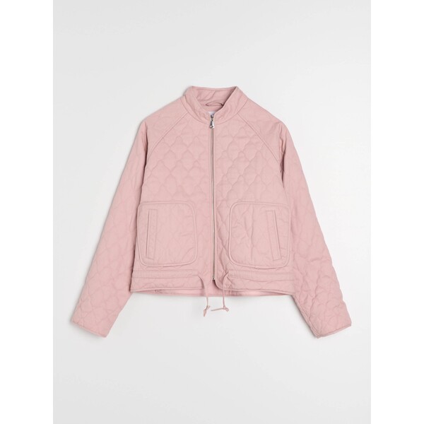 Sinsay Bawełniana pikowana kurtka z zamkiem i stójką 317HC-03X