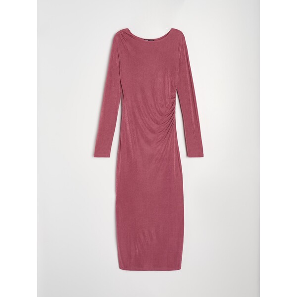 Sinsay Sukienka midi z marszczeniem i rozcięciem 114GY-38X