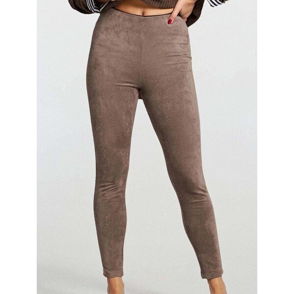 Sinsay Legginsy z imitacji zamszu 510FJ-84X