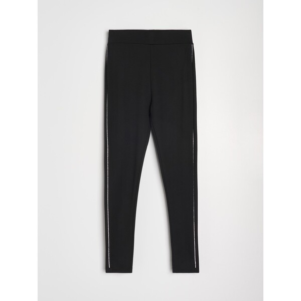 Sinsay Legginsy z kryształkowym lampasem 515FJ-99X