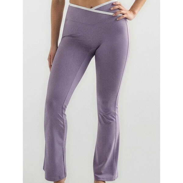 Sinsay Legginsy flare z kontrastową lamówką 713HA-44X