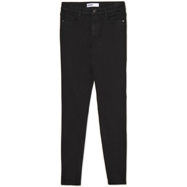 Cropp Czarne sprane jeansy skinny z kieszeniami PETITE 544HX-99J