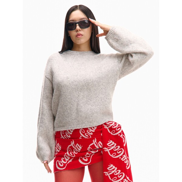 Cropp Jasnoszary sweter z dodatkiem wełny 181HX-09M