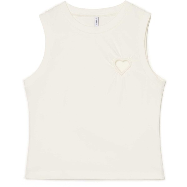 Cropp Biała bluzka z motywem serca 336HX-00X