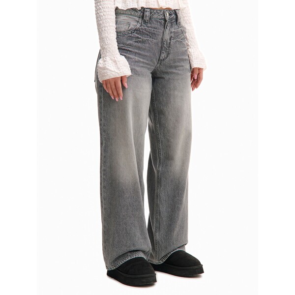 Cropp Szare jeansy baggy z efektem sprania 531HX-90M