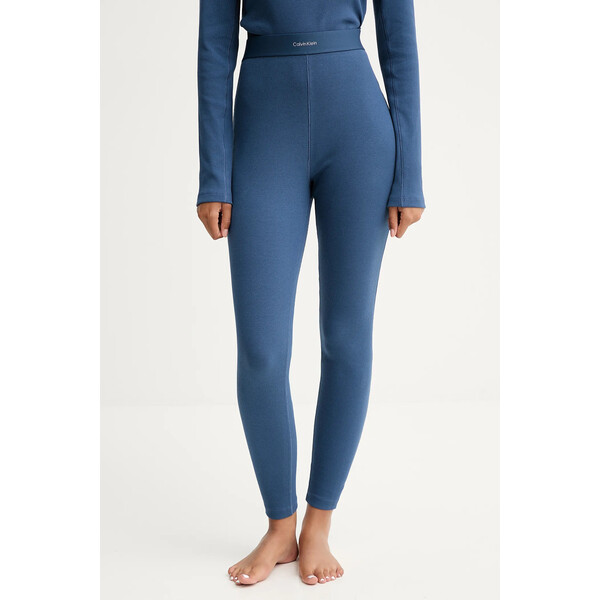 Calvin Klein Underwear legginsy lounge  kolor granatowy gładkie 000QS7220E