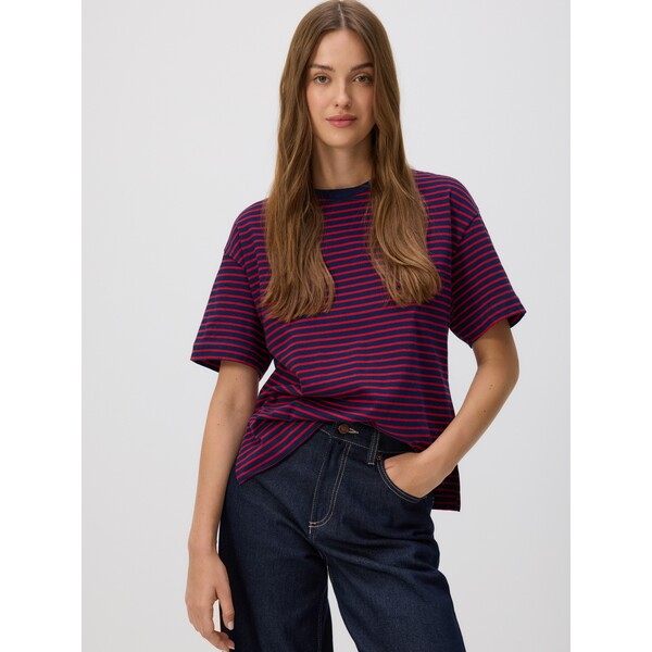 Reserved Bawełniany t-shirt w paski 955ED-92X