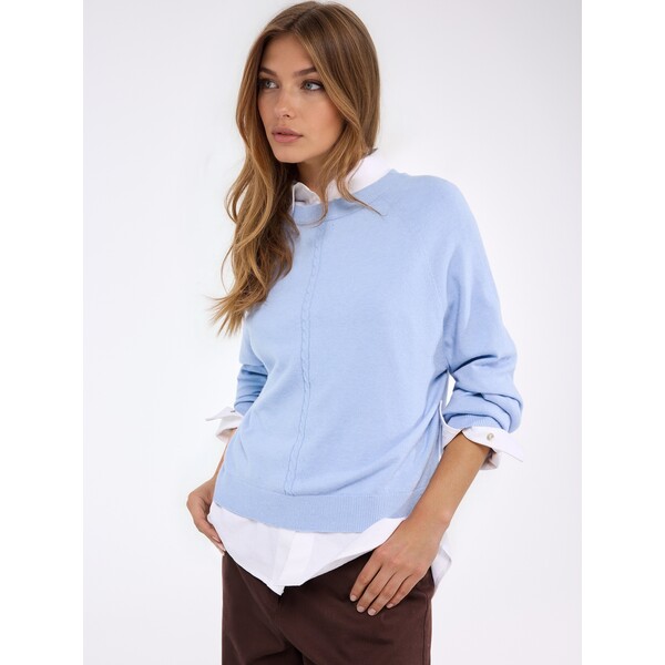Mohito Niebieski sweter basic 002IP-05X