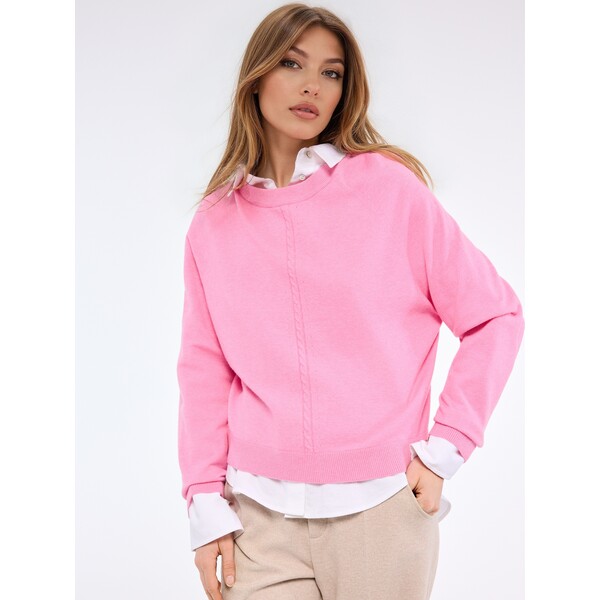 Mohito Różowy sweter basic 002IP-30X