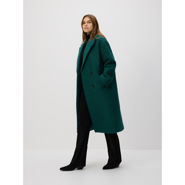 Reserved Dwurzędowy płaszcz oversize WM915-67X