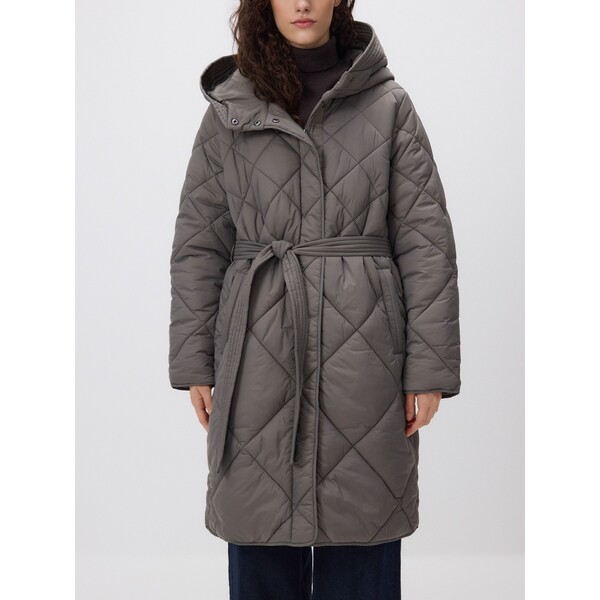 Reserved Długa kurtka z wiązaniem YD363-98X