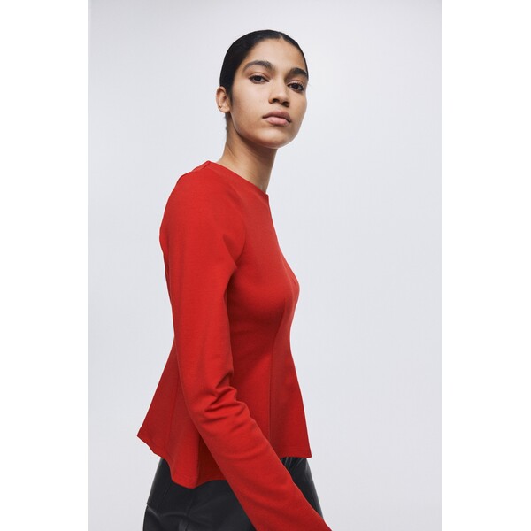 H&M Dżersejowy top z baskinką 1314225
