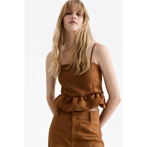 H&M Bombkowy top na ramiączkach 1295349