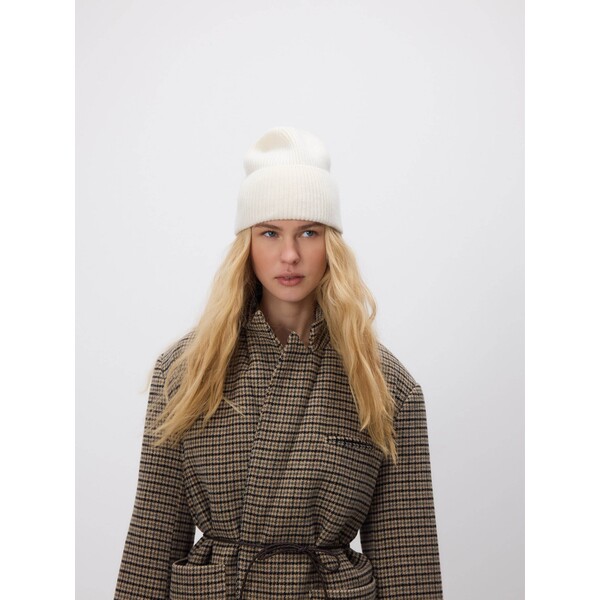 Reserved Wełniana czapka z dodatkiem kaszmiru 646FE-02M