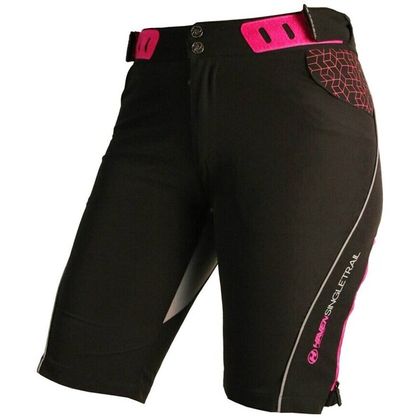 Haven SINGLETRAIL WMS Krótkie spodnie kolarskie bez szelek Haven SINGLETRAIL WMS czarny/różowy czarny/różowy
