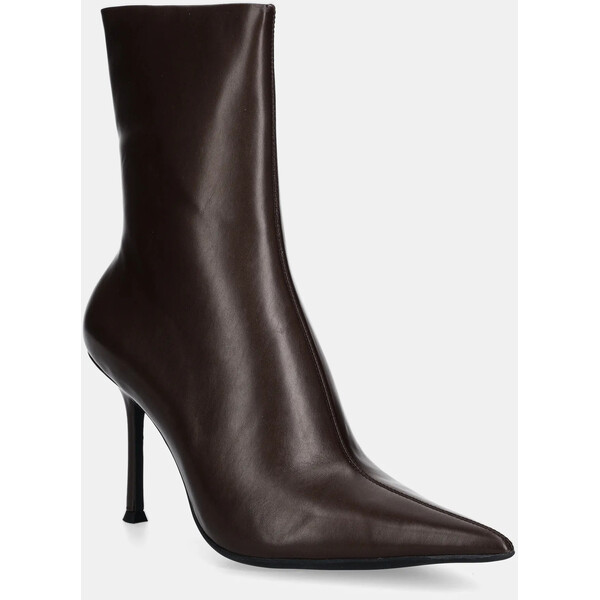 Jeffrey Campbell botki Daring-2  damskie kolor brązowy na szpilce JC-1236-10-14 JC.1236.10.14
