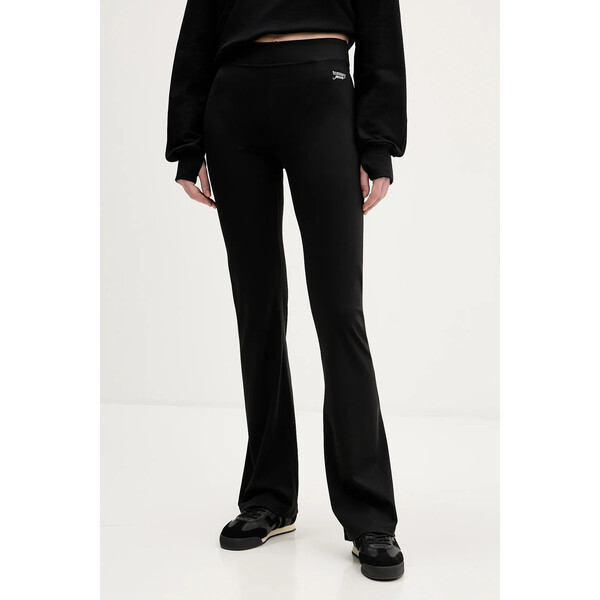 Tommy Jeans legginsy  damskie kolor czarny gładkie DW0DW22110