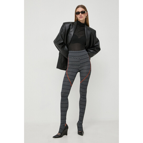 Patrizia Pepe legginsy  damskie kolor szary wzorzyste 2P1562.J165