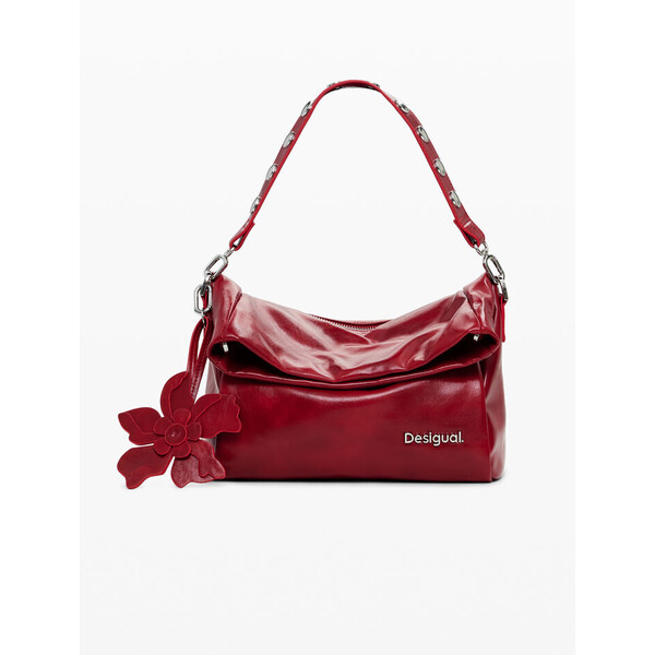 Desigual Średnia błyszcząca torebka z klapką 25WAXPCA3000U