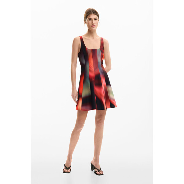 Desigual Krótka sukienka z panelami 26SWVW022000