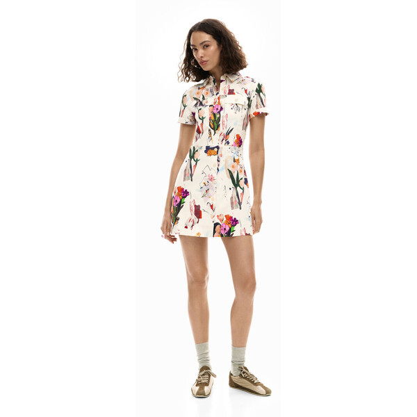 Desigual Krótka sukienka collage 26SWVW481008