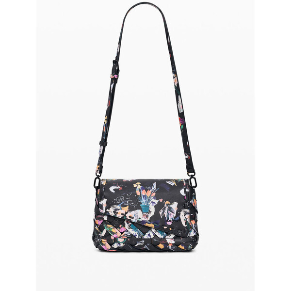 Desigual Mała pleciona torebka w kwiaty 26SAXPB02000U