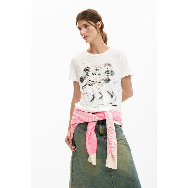 Desigual Koszulka Mickey i minnie Mouse™ serce 26SWTK421000