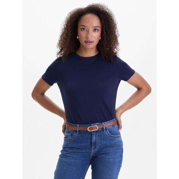 Granatowa damska koszulka z krótkim rękawem ORSAY 1000892575000
