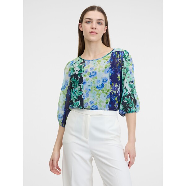 Niebieska bluzka w kwiaty ORSAY 650263575000
