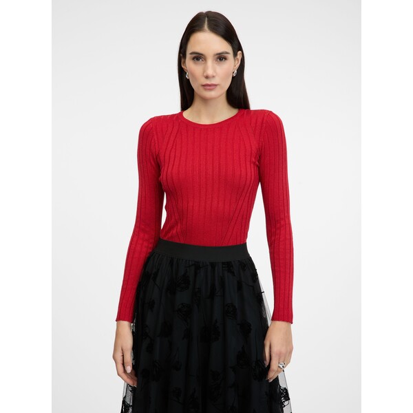 Czerwona bluzka z długim rękawem ORSAY 1001239320000