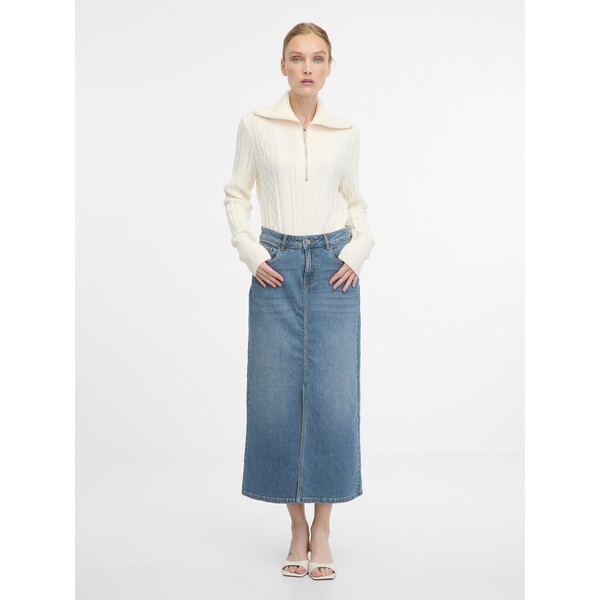Niebieska jeansowa spódnica maxi ORSAY 1001036A00837