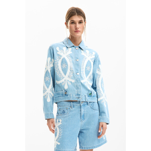Desigual Odwrócona kurtka z haftami 26SWED045053